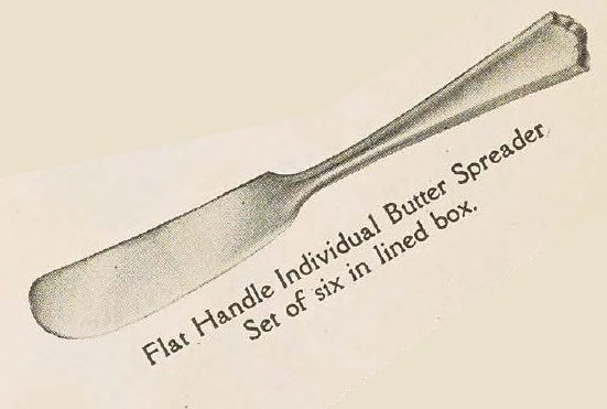 Catalog evidence for R. Wallace & Sons. — Hudson — Flat Handle Ind. Butter Spreaders