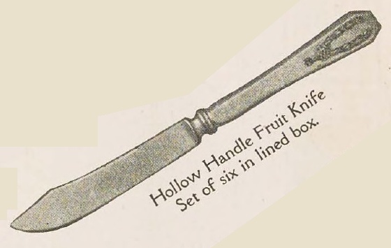 Catalog evidence for Holmes & Edwards — Carolina — Hollow Handle Fruit Knives