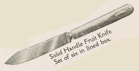 Catalog evidence for Wm. Rogers Mfg. Co. — Virginia — Solid Handled Fruit Knives