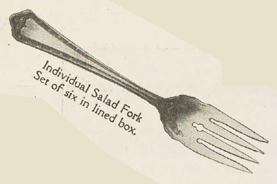 Catalog evidence for Wm. Rogers Mfg. Co. — Hampden — Individual Salad Forks