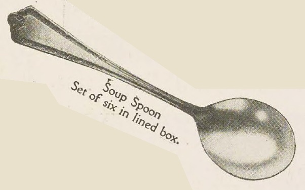 Catalog evidence for Wm. Rogers Mfg. Co. — Hampden — Soup Spoons; bulk