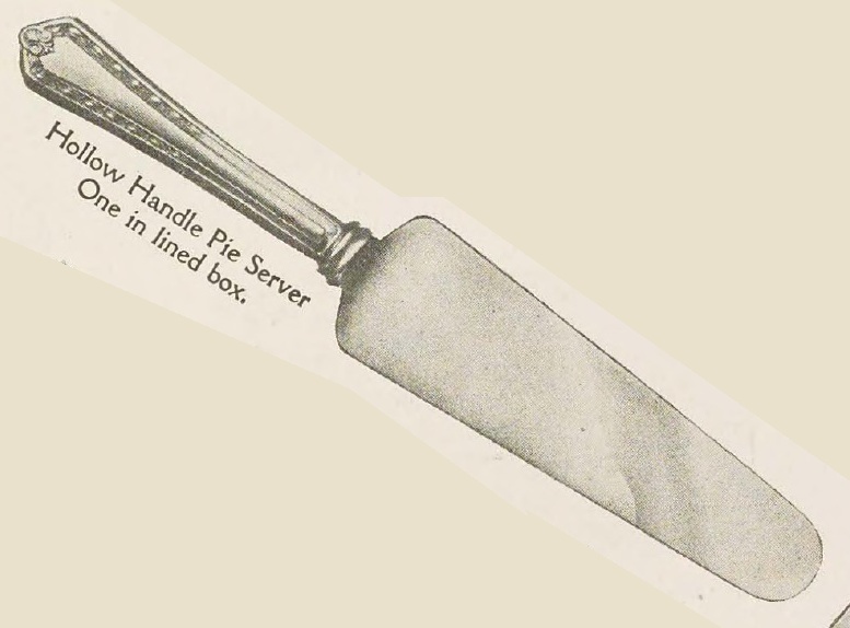 Catalog evidence for Wm. Rogers Mfg. Co. — Hampden — Hollow Handled Pie Server