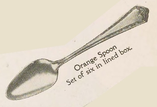 Catalog evidence for Wm. Rogers Mfg. Co. — Hampden — Orange Spoons
