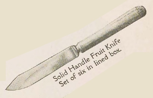 Catalog evidence for Wm. Rogers Mfg. Co. — Hampden — Solid Handled Fruit Knives