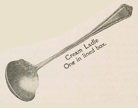 Catalog evidence for Wm. Rogers Mfg. Co. — Hampden — Cream Ladle