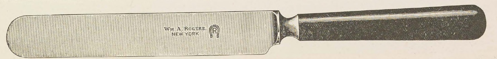 Catalog evidence for Wm. A. Rogers — lower-230 — Rubber Handle, Unplated Steel Blade Steak Knife