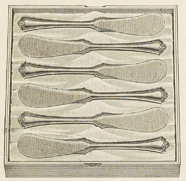 Catalog evidence for Wm. A. Rogers — Raleigh — Butter Spreaders; set of six in lined box