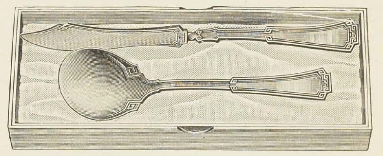 Catalog evidence for 1881 Rogers — Grecian — Butter Knife and Sugar Shell Set