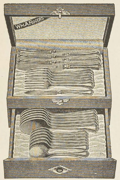 Catalog evidence for Wm. A. Rogers — Raleigh Pattern, Bright Finish 26 Piece Combination Set