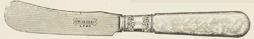 Catalog evidence for Universal Pearl Handle Table Cutlery — Butter Spreaders