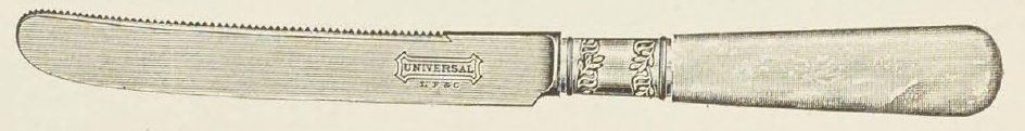 Catalog evidence for Universal Pearl Handle Table Cutlery — Orange Knives