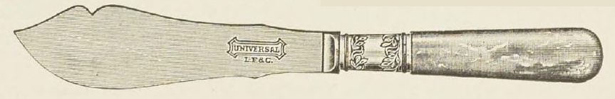 Catalog evidence for Universal Pearl Handle Table Cutlery — Butter Knife
