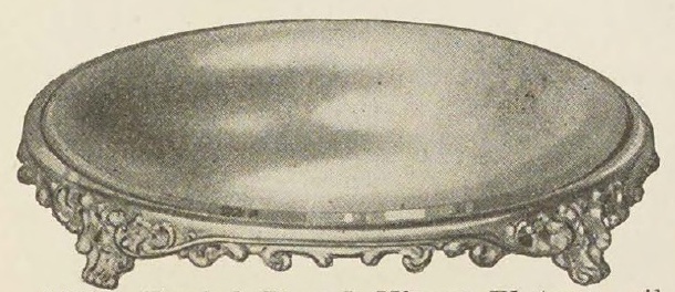 Catalog evidence for Footed Round Mirror Plateau
