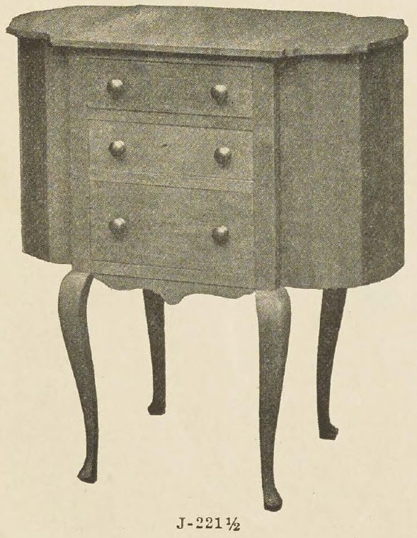 Catalog evidence for Queen Anne Sewing Cabinet J221½