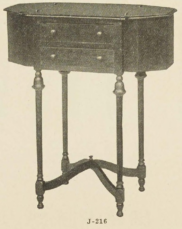 Catalog evidence for William and Mary Sewing Cabinet J216