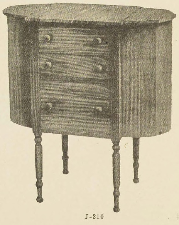 Catalog evidence for Martha Washington Sewing Cabinet J210
