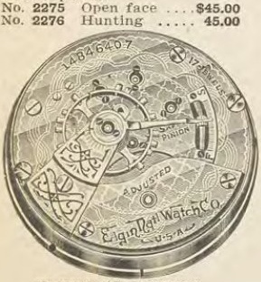 Catalog evidence for Watch movement · No. 2285