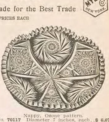 Catalog evidence for Cut glassware · No. 70117