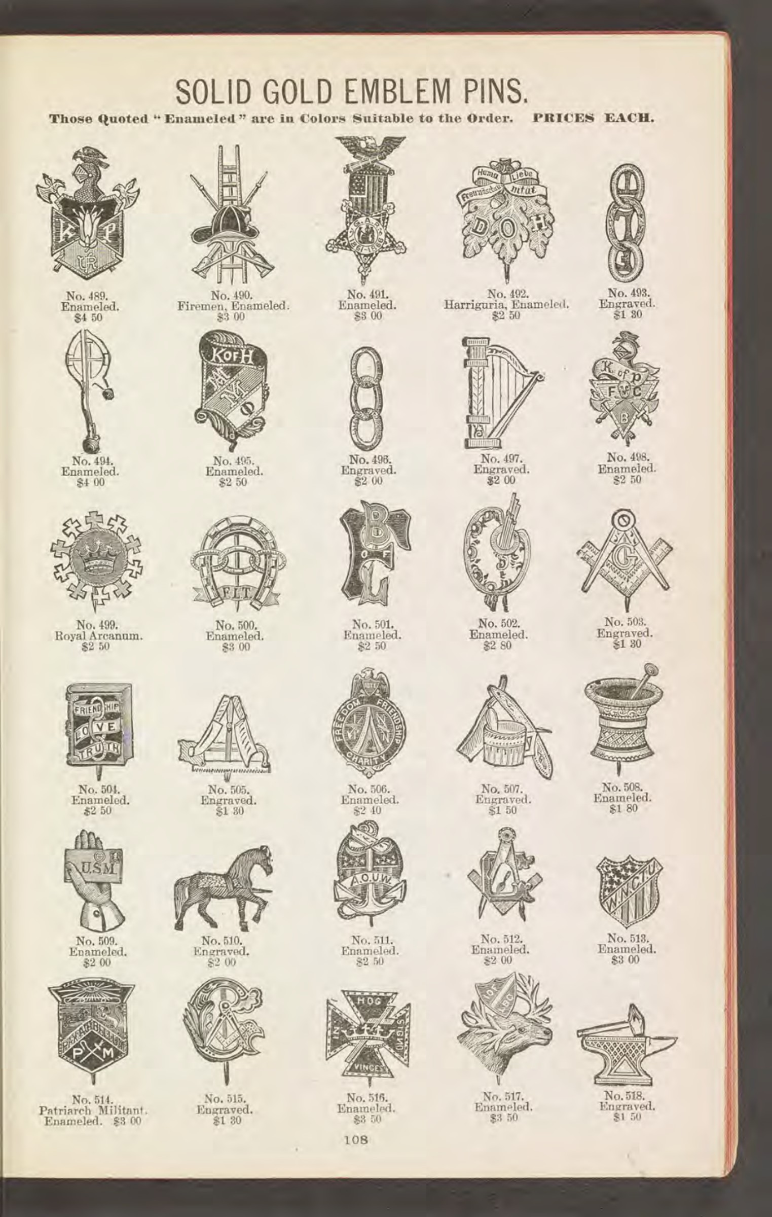 Original catalog page