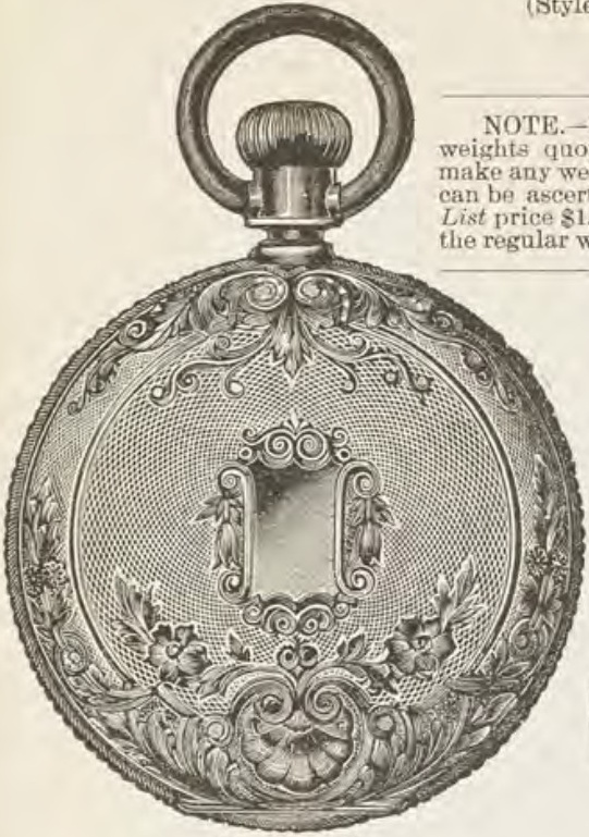 Catalog evidence for Watch case · Style K