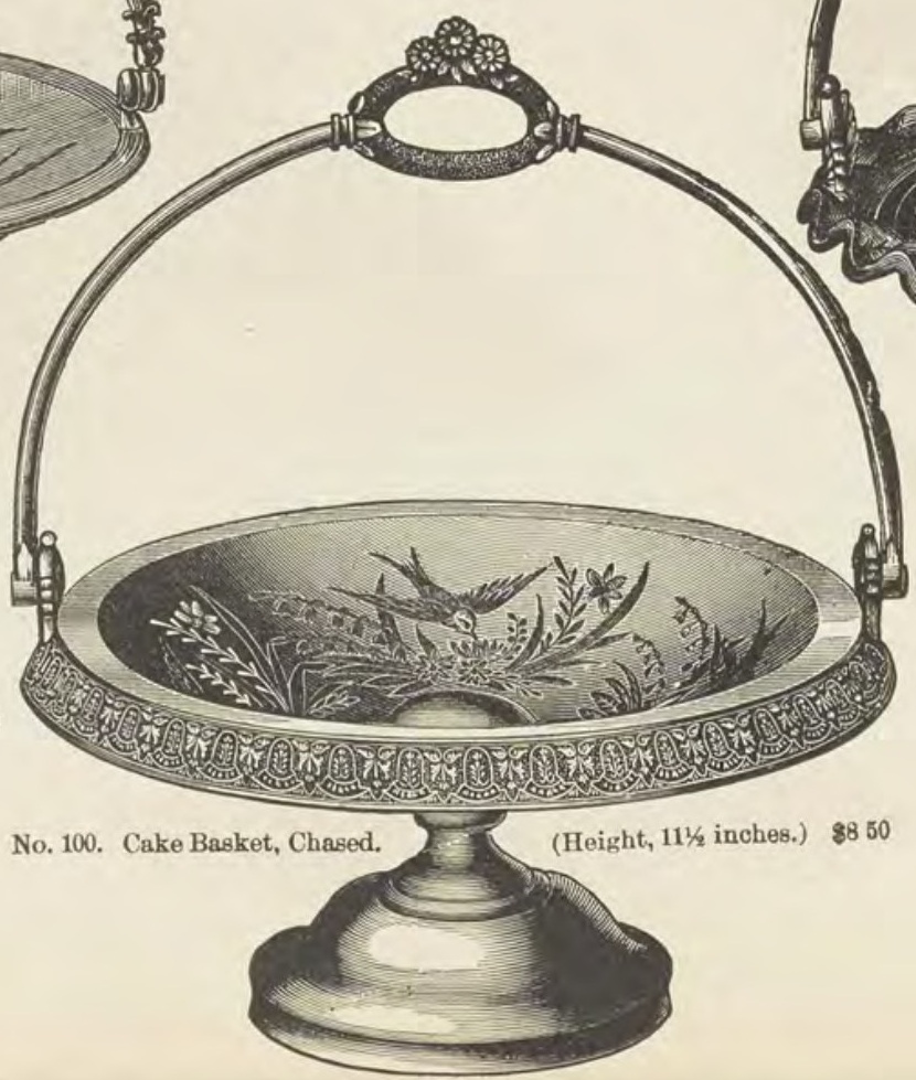 Catalog evidence for Cake basket · No. 100