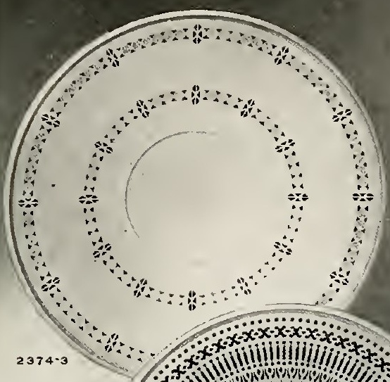 Catalog evidence for Basket / tray / serving ware · No. 2374-3